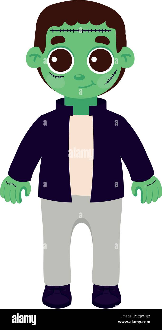 halloween frankenstein Charakter Stock Vektor