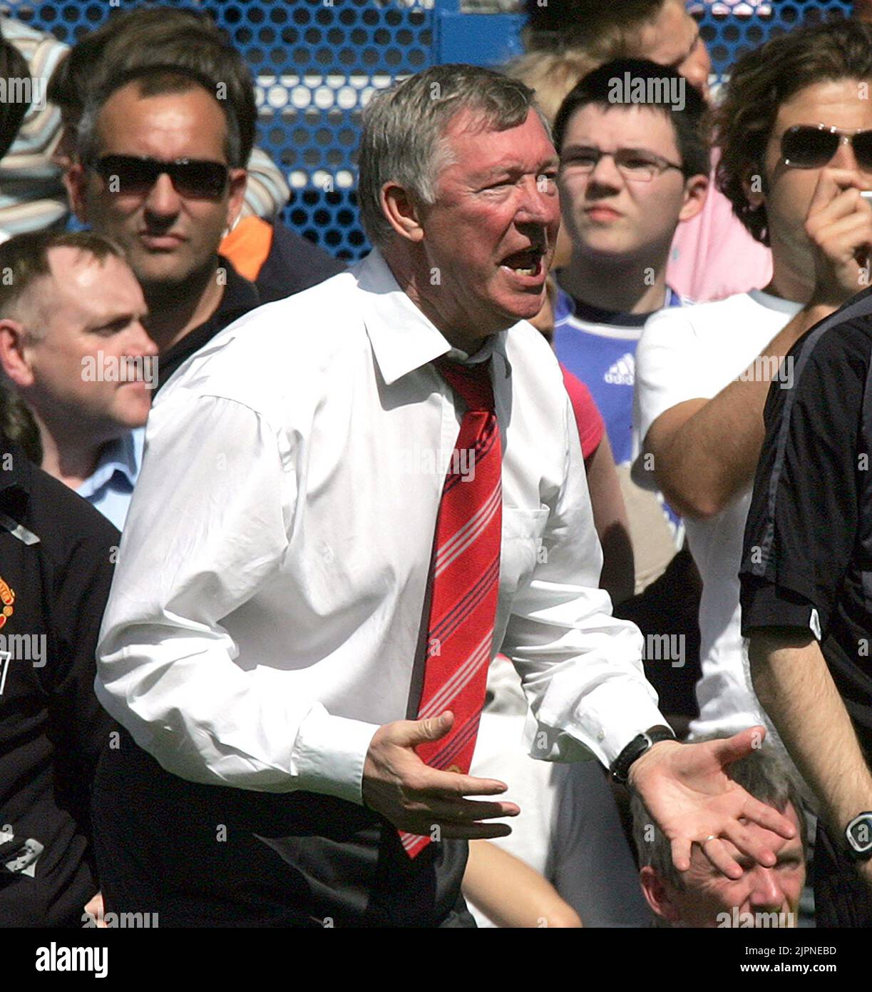 Alex Ferguson Manager 2008 V Chelsea Bild von Gavin Rodgers/ Pixel8000 Stockfoto