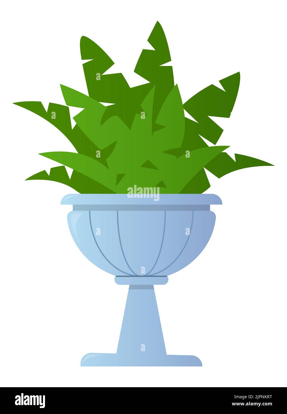 Dekorative Pflanze in einer Vase - moderne flache Design-Stil einzelne isolierte Bild Stock Vektor
