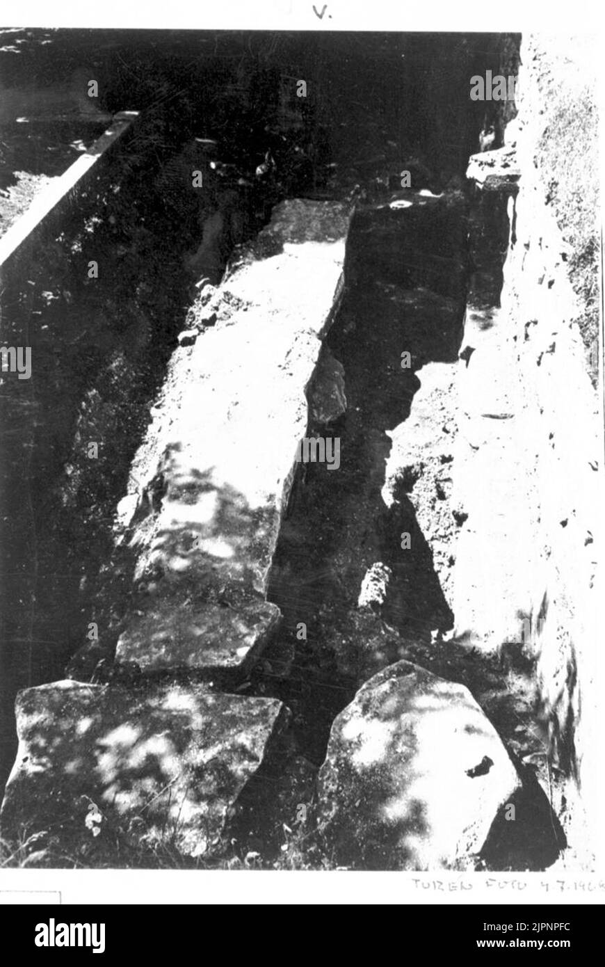 Teil der Klostermauer. Del AV klostermuren. Stockfoto