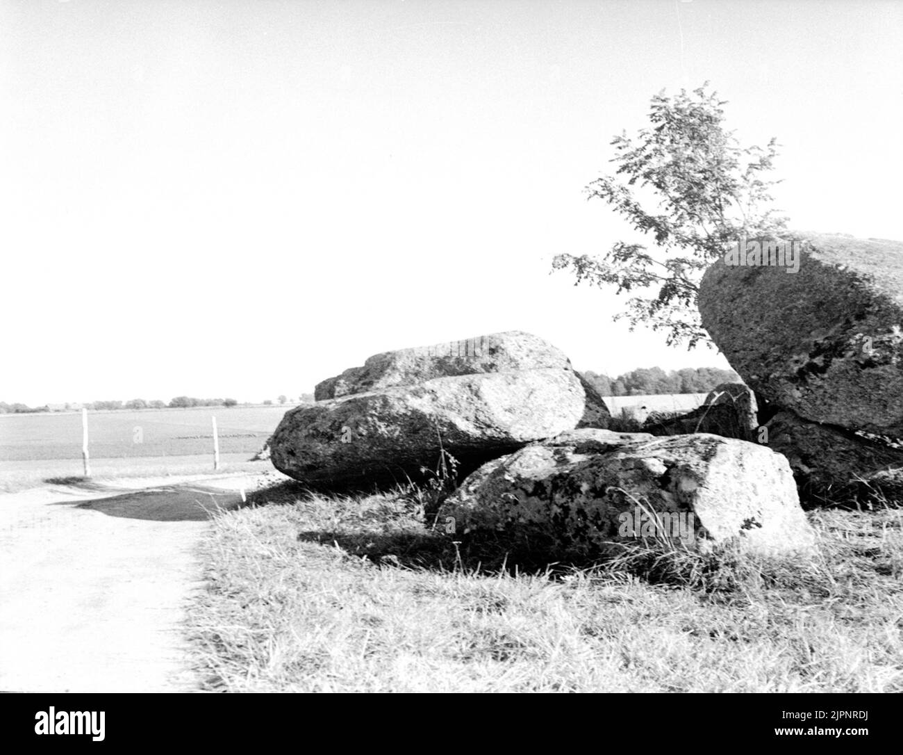 Fastarp Nolgården Kinneved Giggrift. Fastarp Nolgården Kinneved gånggrift. Stockfoto