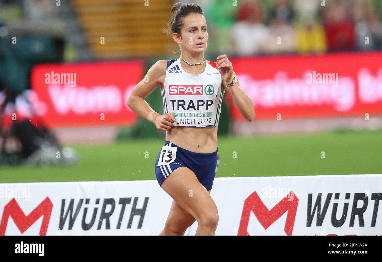 Manon Trapp aus Frankreich während der Leichtathletik, Frauen 5000m bei