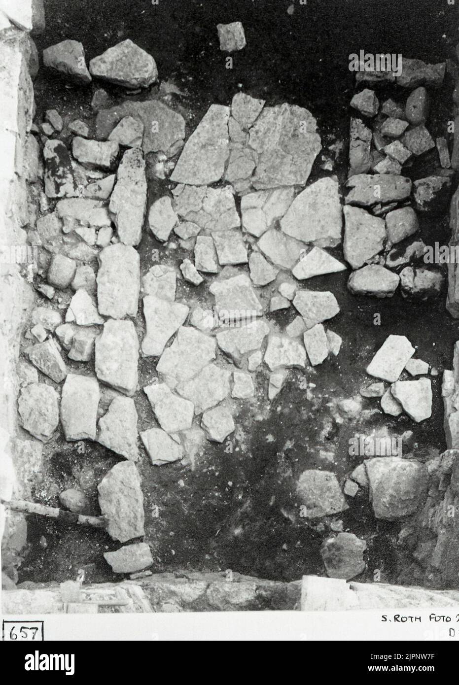 Residenz der Äbtissin. Das Untergeschoss, s. Nach Oben. Abbedissans bostad. Källargolvet, s. uppåt. Stockfoto