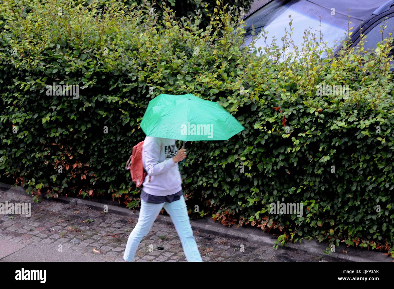 Kastrup/Copenahgen /Dänemark/19 August 2022/Schlechtes Regenwetter in Kastrup die dänische Hauptstadt Kopenhagen. (Foto. Francis Joseph Dean/Dean Pictures. Stockfoto