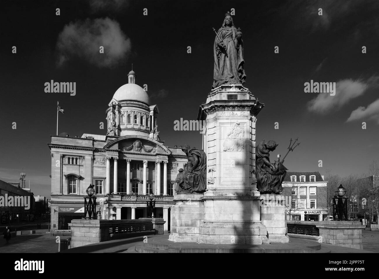 Hull City Hall, Queen Victoria Square, Kingston-upon-Hull, East Riding of Yorkshire, Humberside, England, Großbritannien Stockfoto