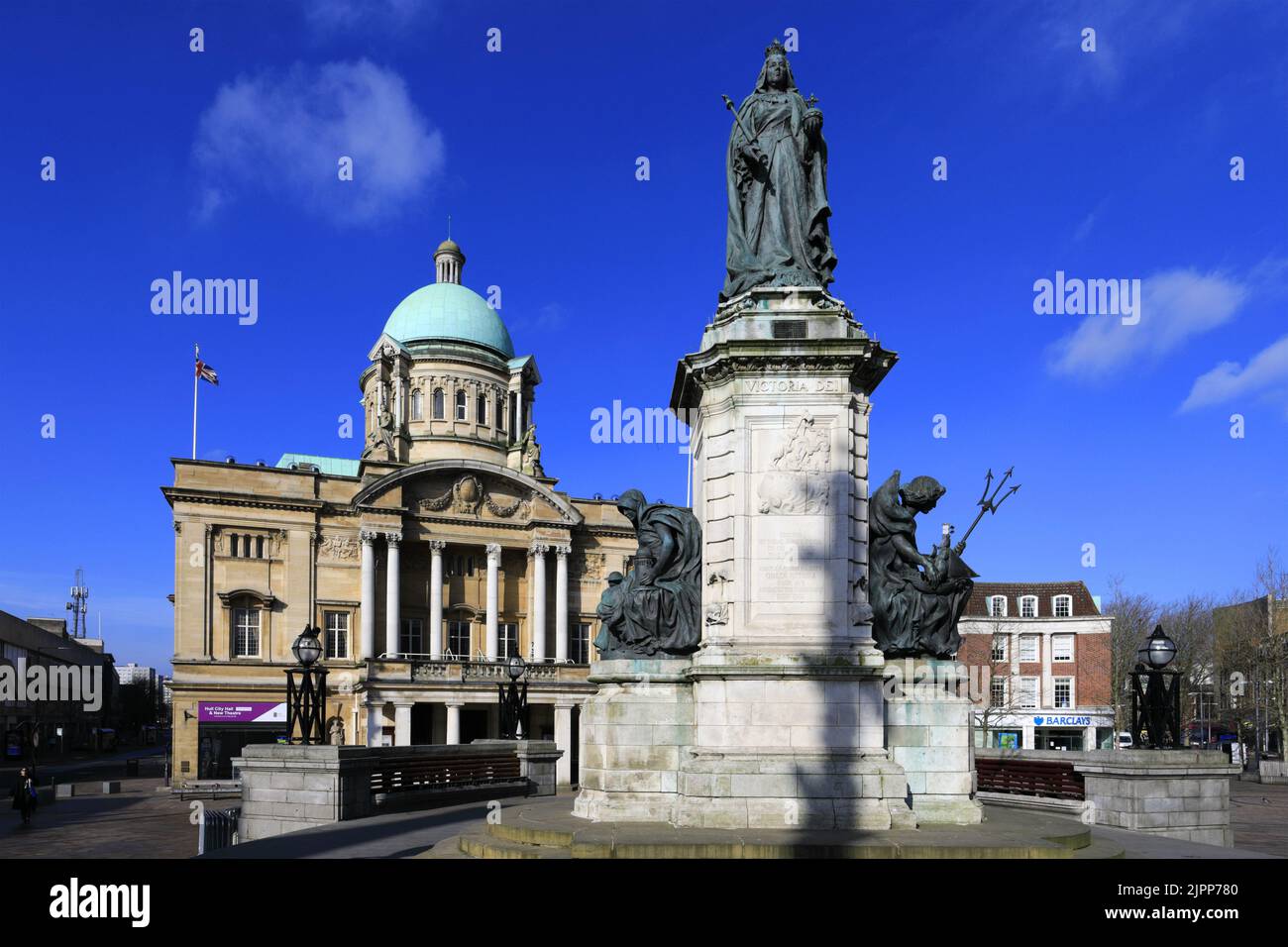 Hull City Hall, Queen Victoria Square, Kingston-upon-Hull, East Riding of Yorkshire, Humberside, England, Großbritannien Stockfoto