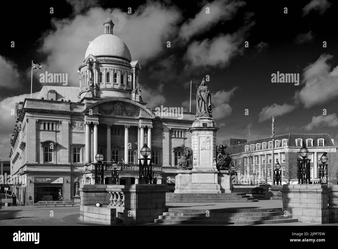 Hull City Hall, Queen Victoria Square, Kingston-upon-Hull, East Riding of Yorkshire, Humberside, England, Großbritannien Stockfoto