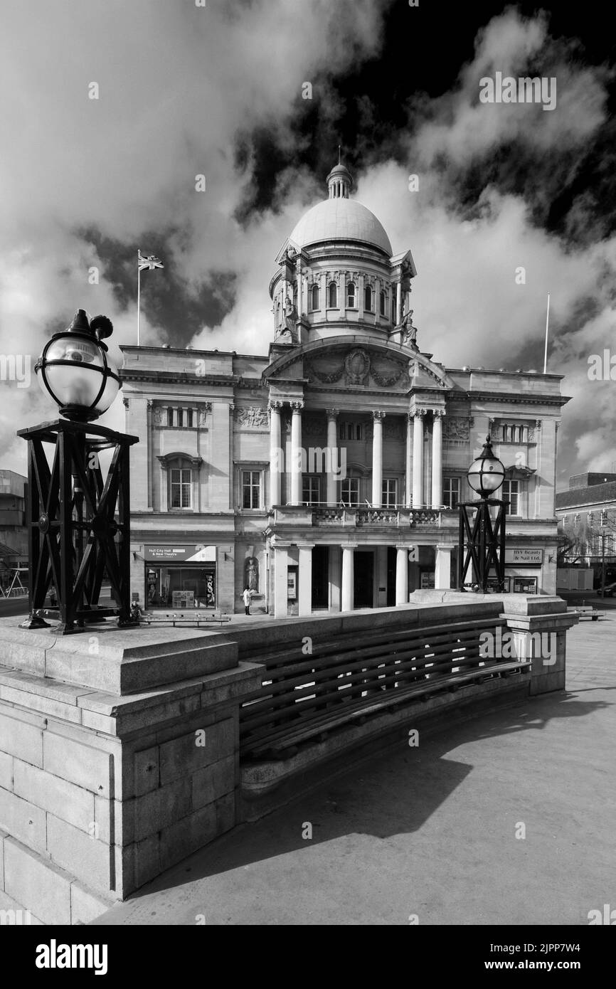 Hull City Hall, Queen Victoria Square, Kingston-upon-Hull, East Riding of Yorkshire, Humberside, England, Großbritannien Stockfoto