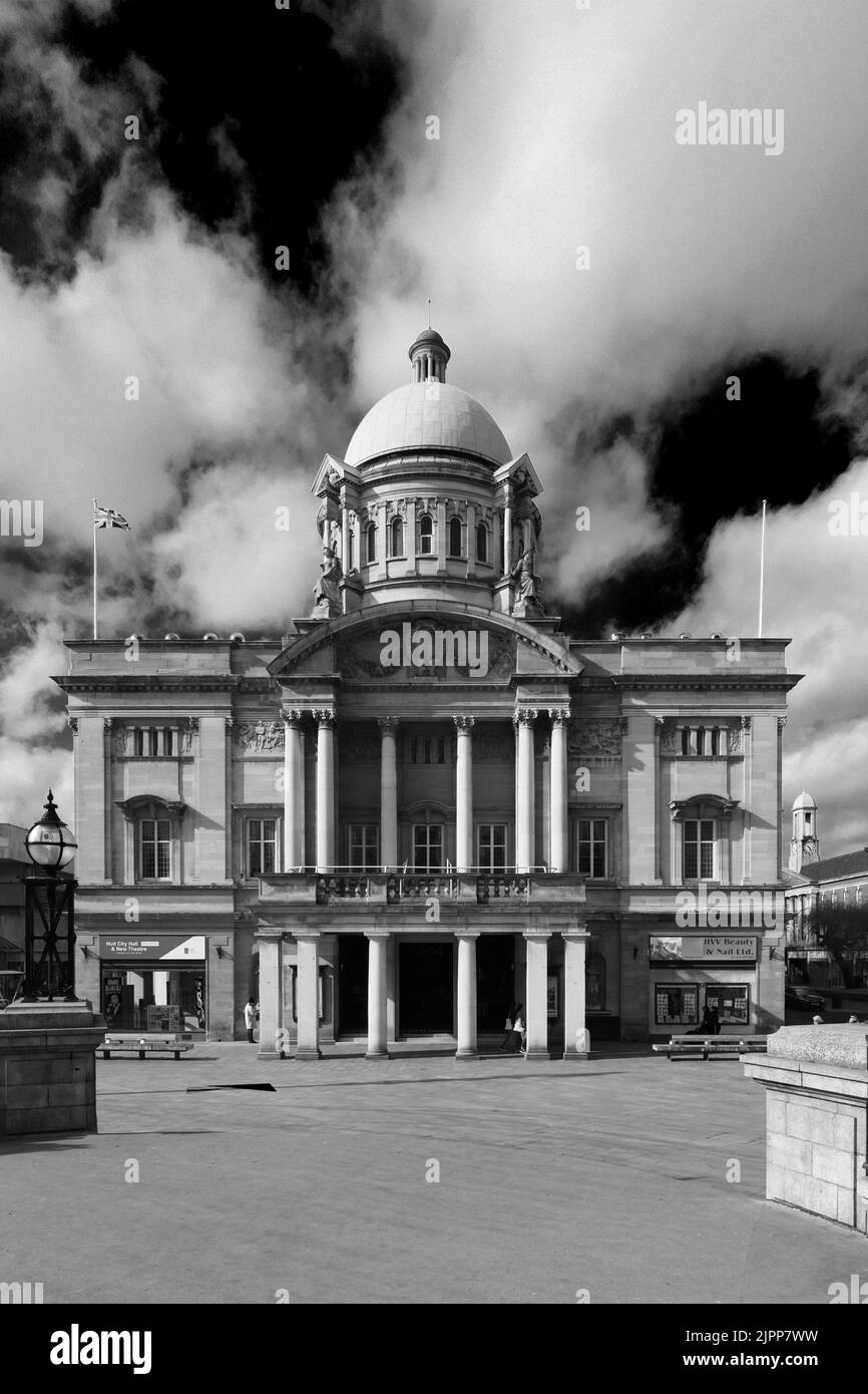 Hull City Hall, Queen Victoria Square, Kingston-upon-Hull, East Riding of Yorkshire, Humberside, England, Großbritannien Stockfoto