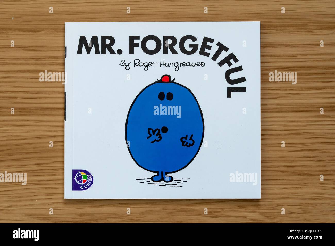 CHESTER, VEREINIGTES KÖNIGREICH - JULI 31. 2022: Mr Forgetful, Titelbild der Mr Men-Buchreihe Stockfoto