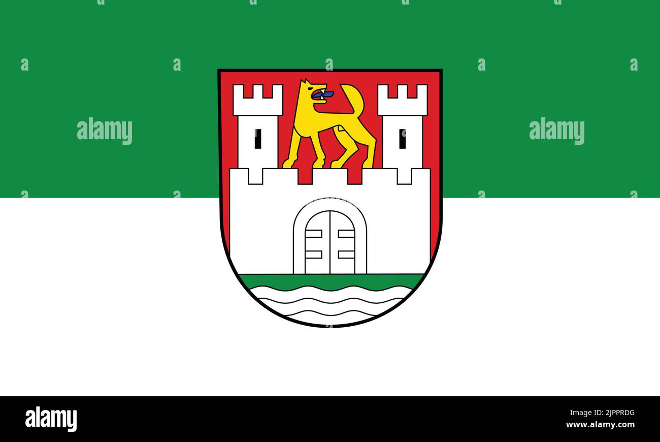 Flagge von WOLFSBURG, DEUTSCHLAND Stock Vektor