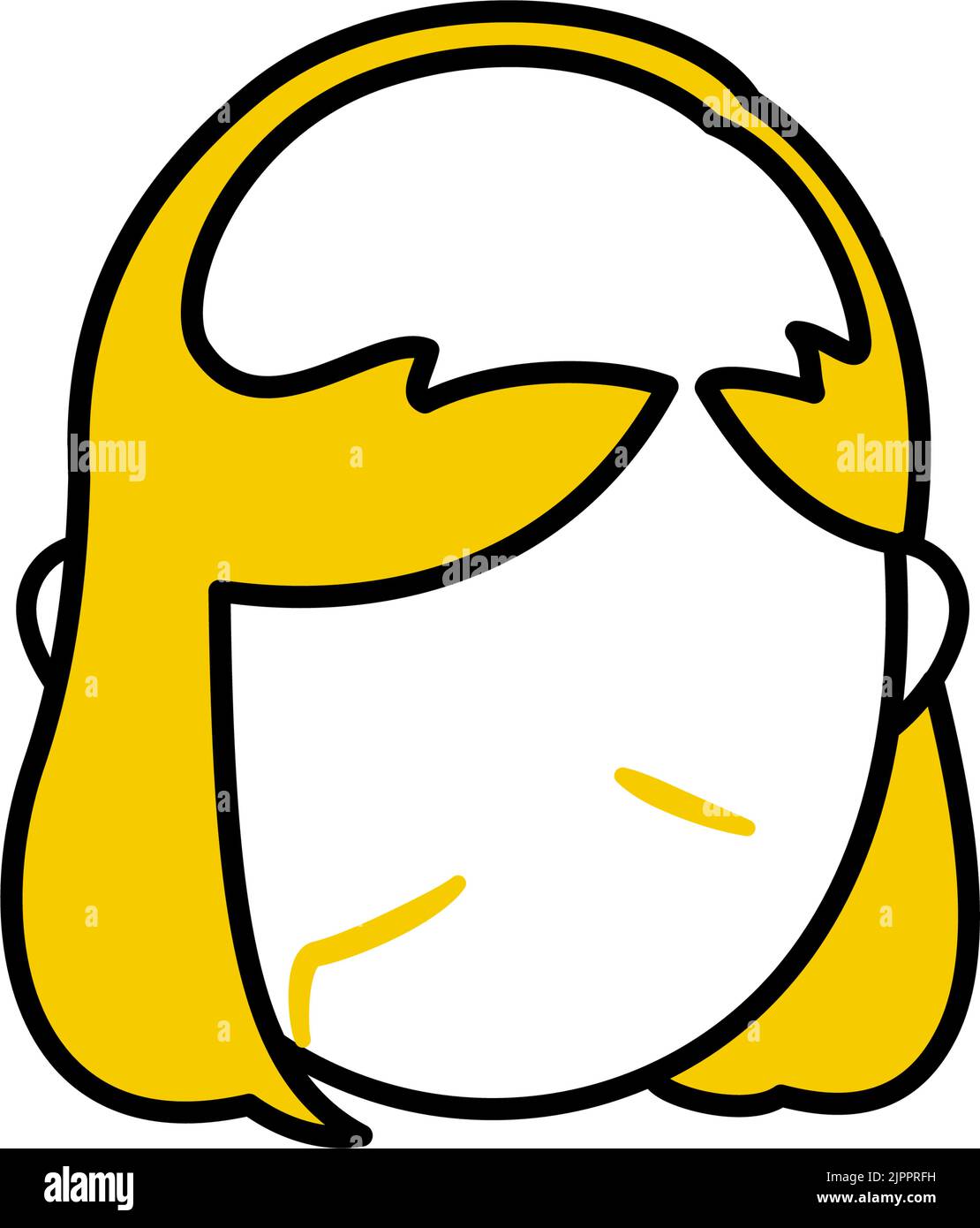 AGA und dünner werdendes Haar bei Frauen, Ludwig-Klassifikation Typ III Stock Vektor