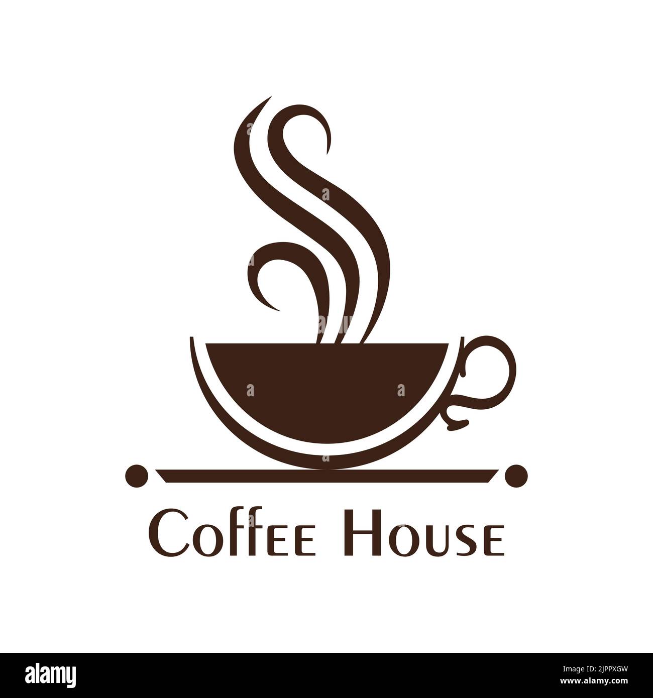 Kaffee-Logo, Café-Logo-Symbol Stock Vektor