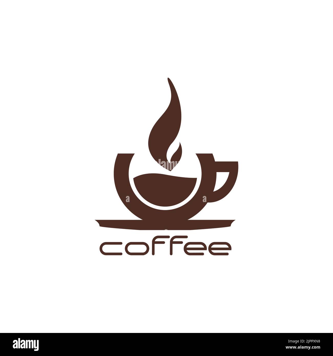 Kaffee-Logo, Café-Logo-Symbol Stock Vektor