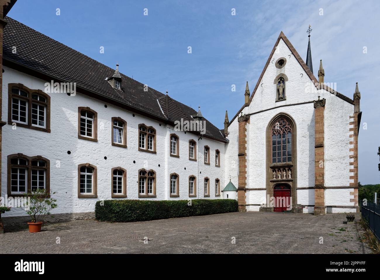 Kloster Mariawald, ehemaliges Trappistenkloster in den eifelwäldern um Kermeter Stockfoto
