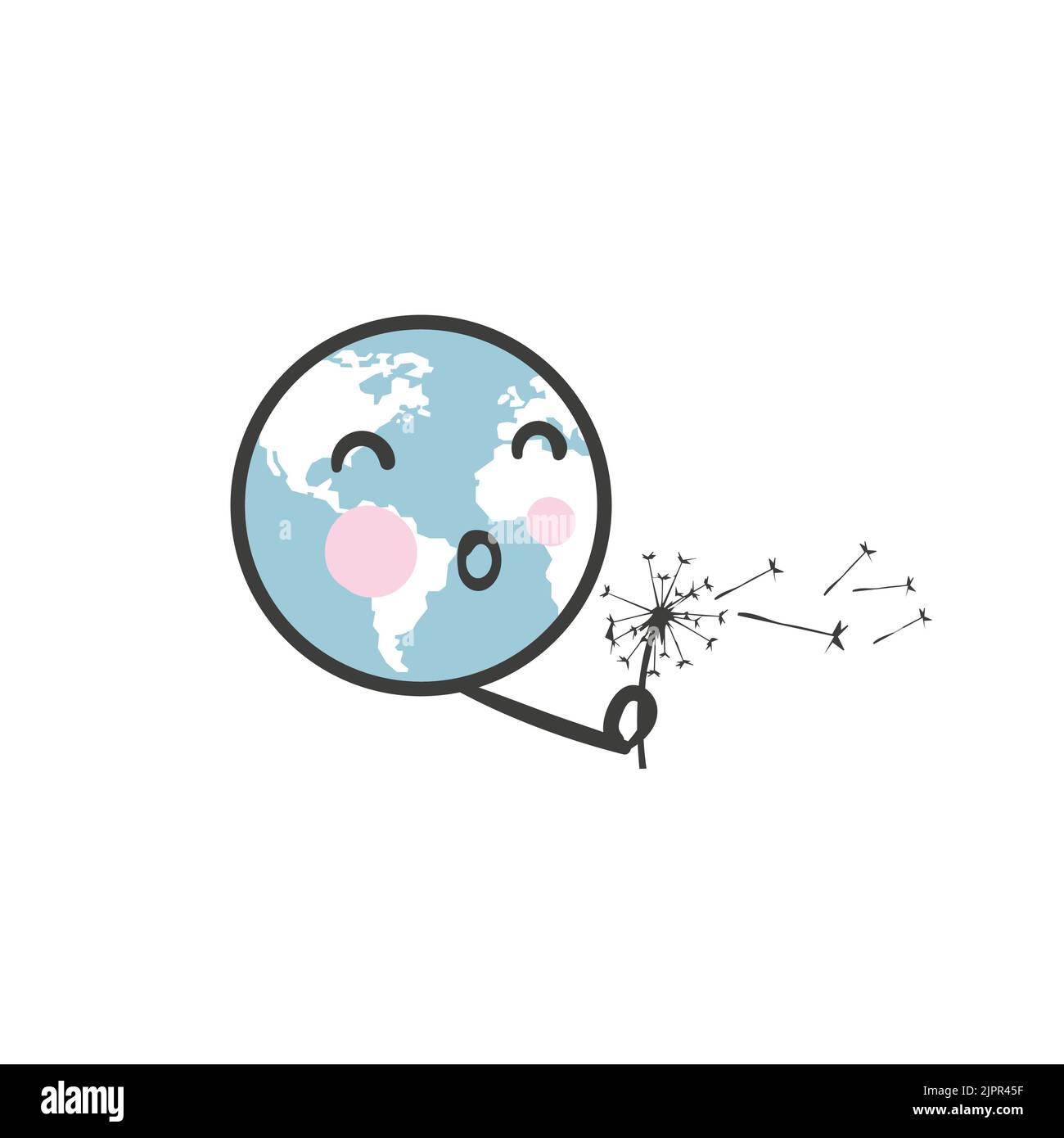 Happy World Logo Vorlage Design. Stock Vektor