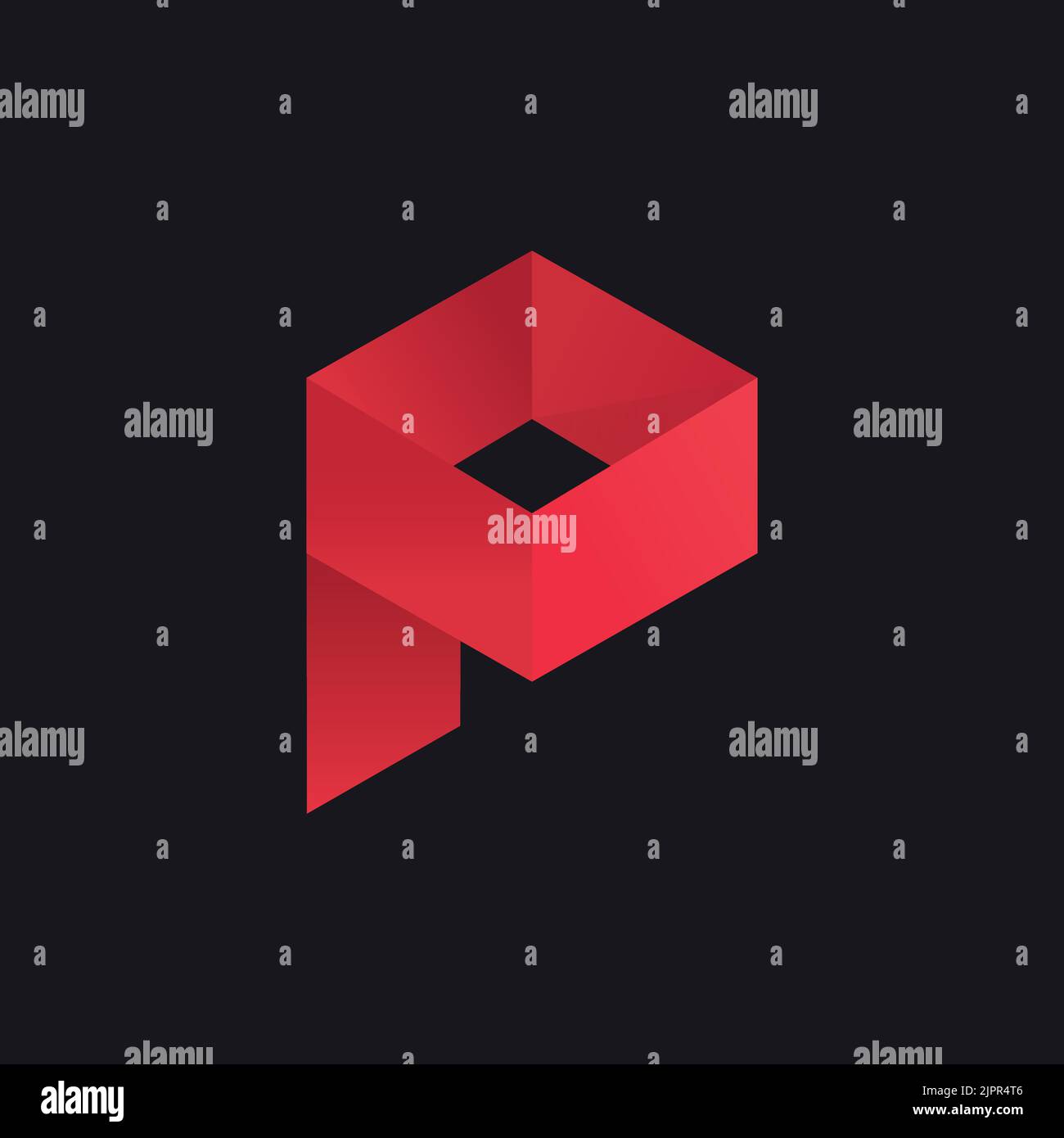 Designvorlage für das Logo des Buchstaben P. Grafisches Alphabetsymbol für die Unternehmensidentität. Kreatives typografisches Icon-Konzept. Vektorelement Stock Vektor