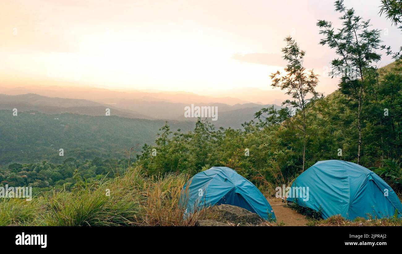 Bergzelte in kerala westlichen Ghat und schöne Aussicht auf die Natur Stockfoto