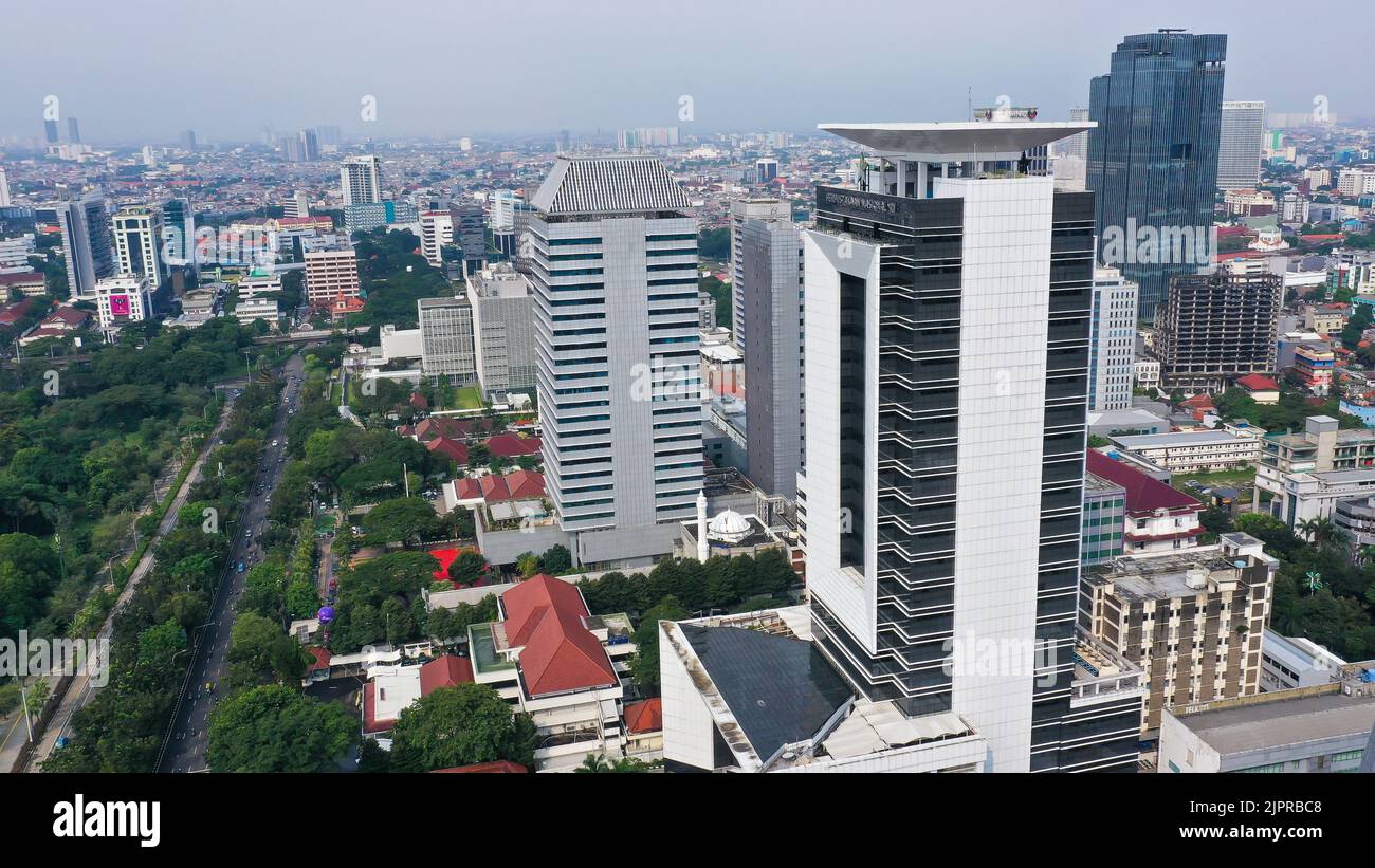 Die Gebäudefassade der Nationalbibliothek der republik Indonesien Stockfoto