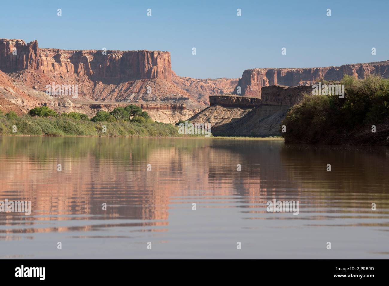 Der Green River im Labyrinth Canyon, Utah. Stockfoto