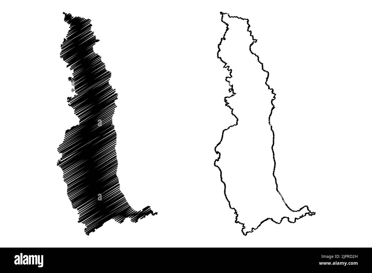 Lundy Island (Vereinigtes Königreich von Großbritannien und Nordirland, England) Kartenvektordarstellung, Scribble-Skizze Isle of Lundy-Karte Stock Vektor