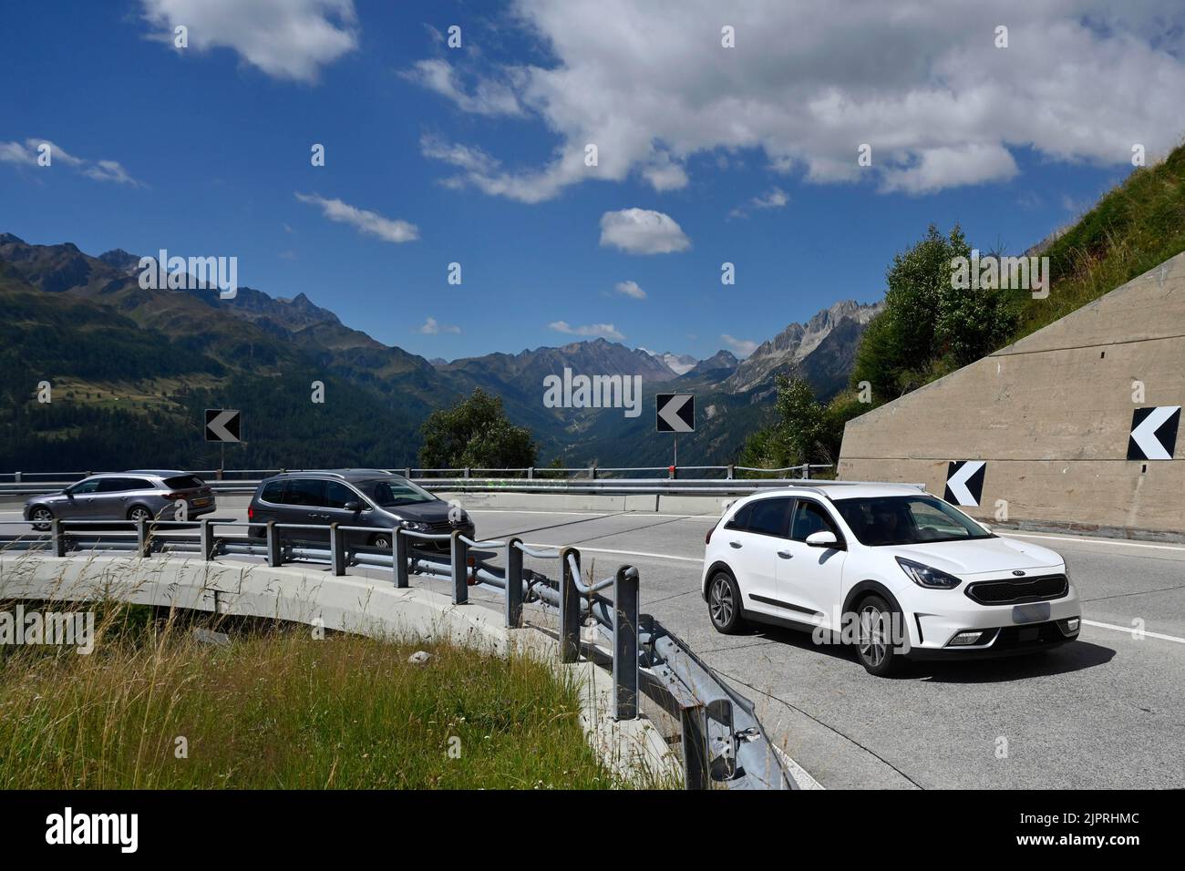 Gotthard Pass Pkw, Schweiz Stockfoto