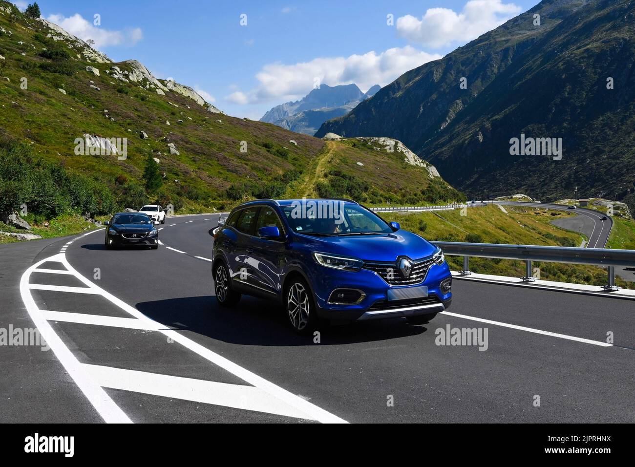 Gotthard Pass Pkw, Schweiz Stockfoto