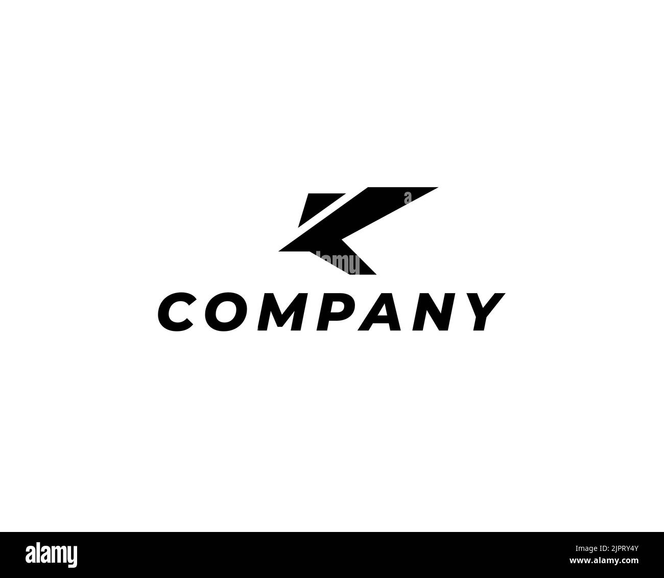 Ein einfaches und minimalistisches Logo-Design mit einem Adler-Umriss isoliert auf weißem Hintergrund Stock Vektor