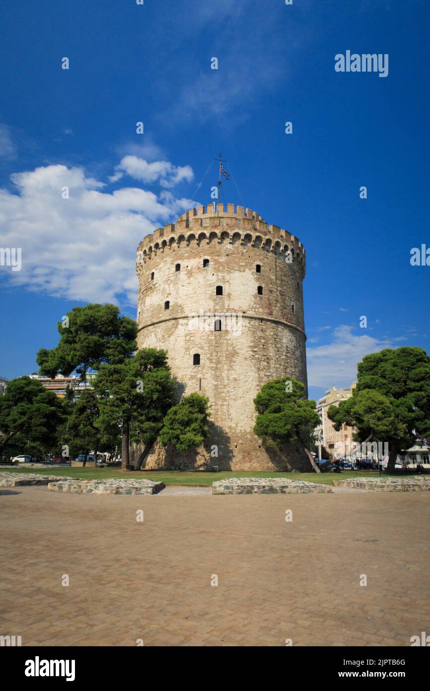 Thessaloniki White Tower Stockfoto