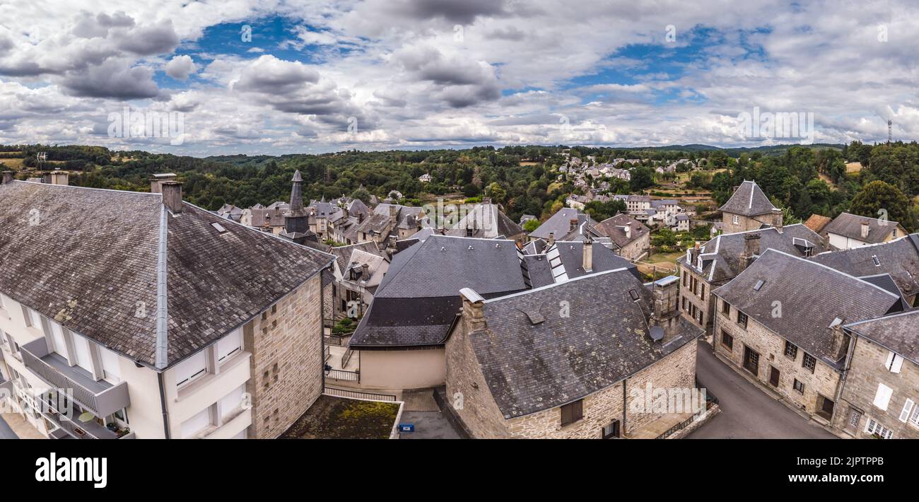 Vue panoramique du Village depuis le sommet de la Tour Stockfoto