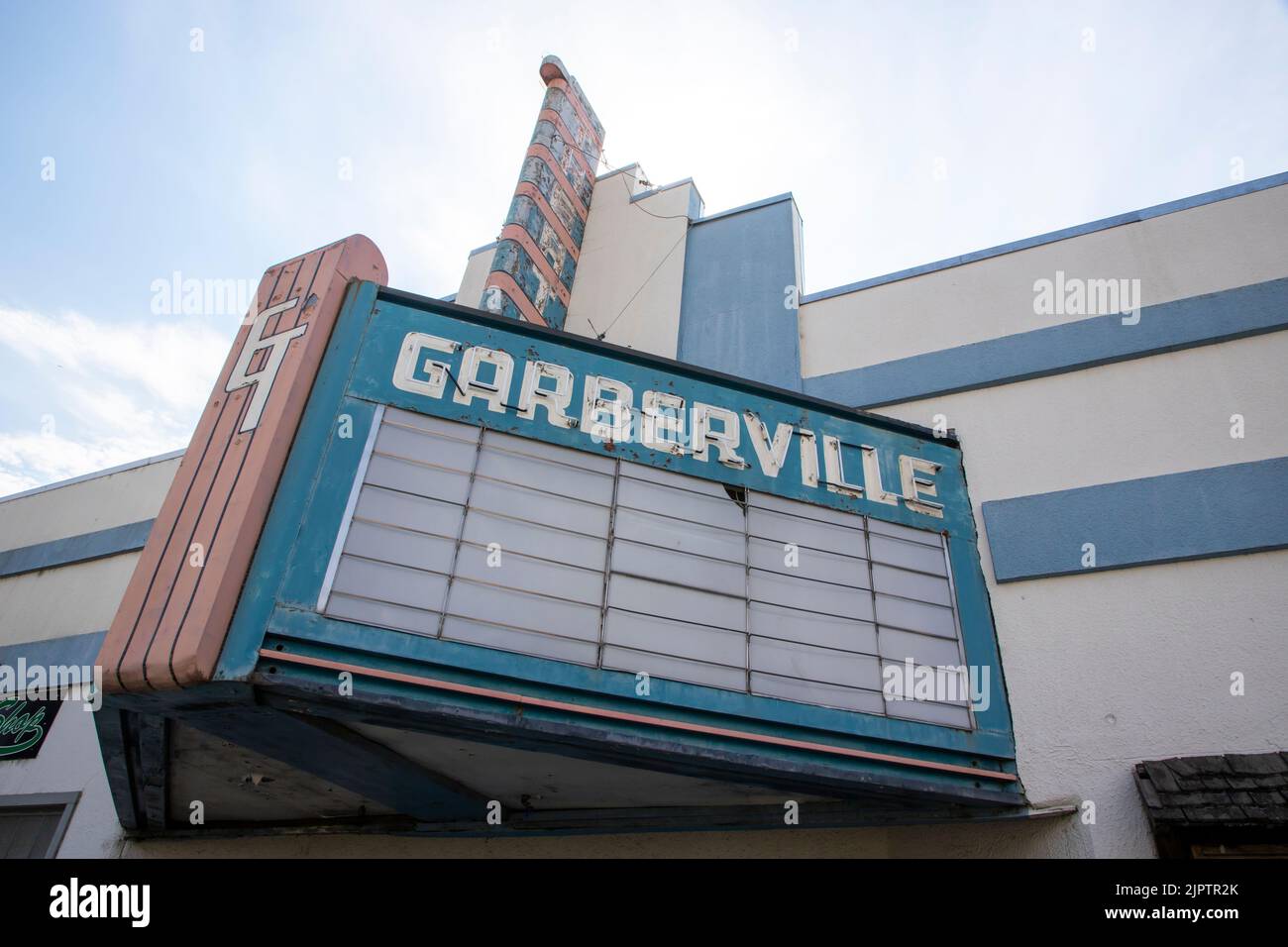 Garberville, direkt am Highway 101, ist eine der wichtigsten Städte im Humboldt County, Kalifornien. Stockfoto