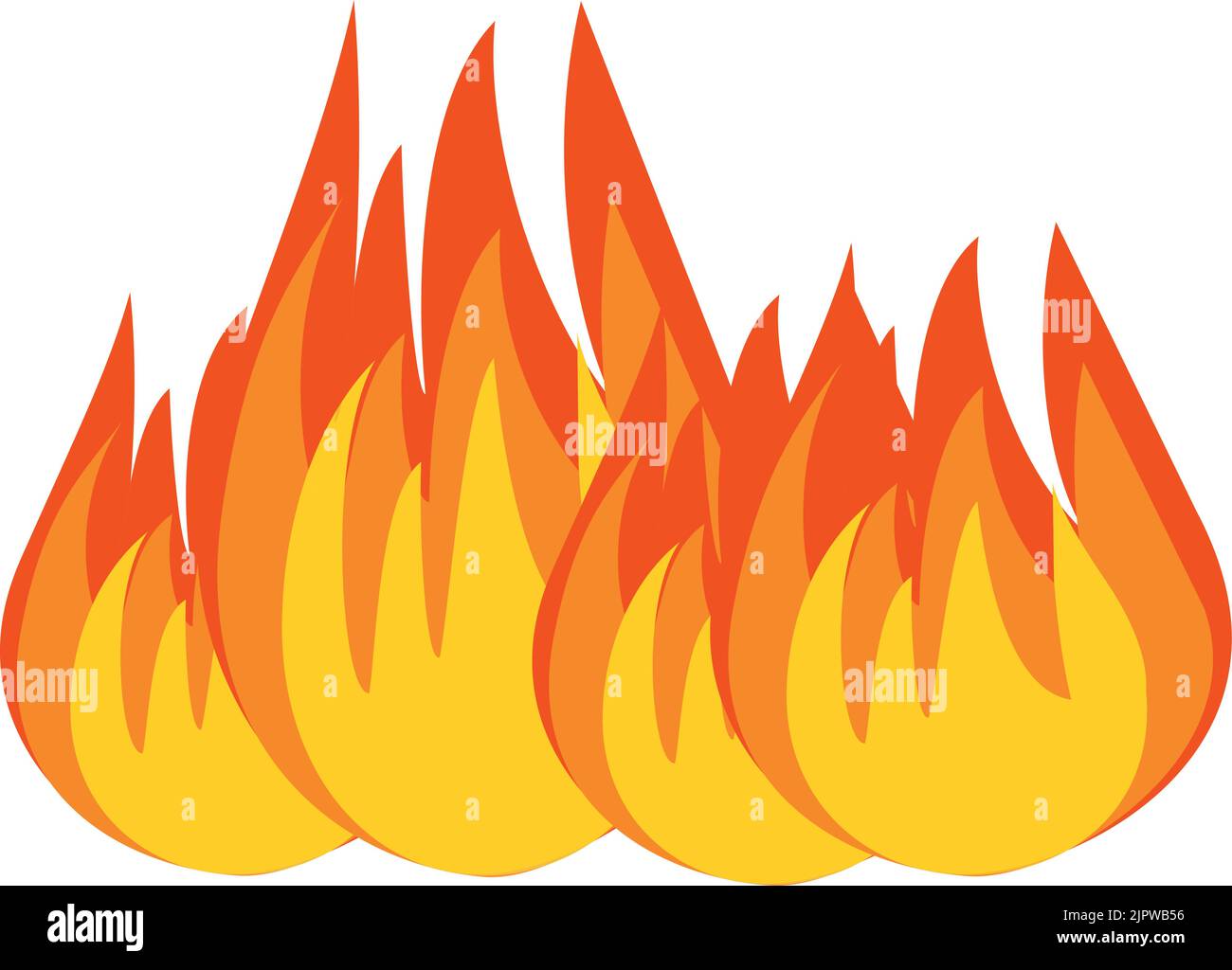 Vektor Cartoon Stil Illustration von Lagerfeuer. Symbol für Web. Stock Vektor