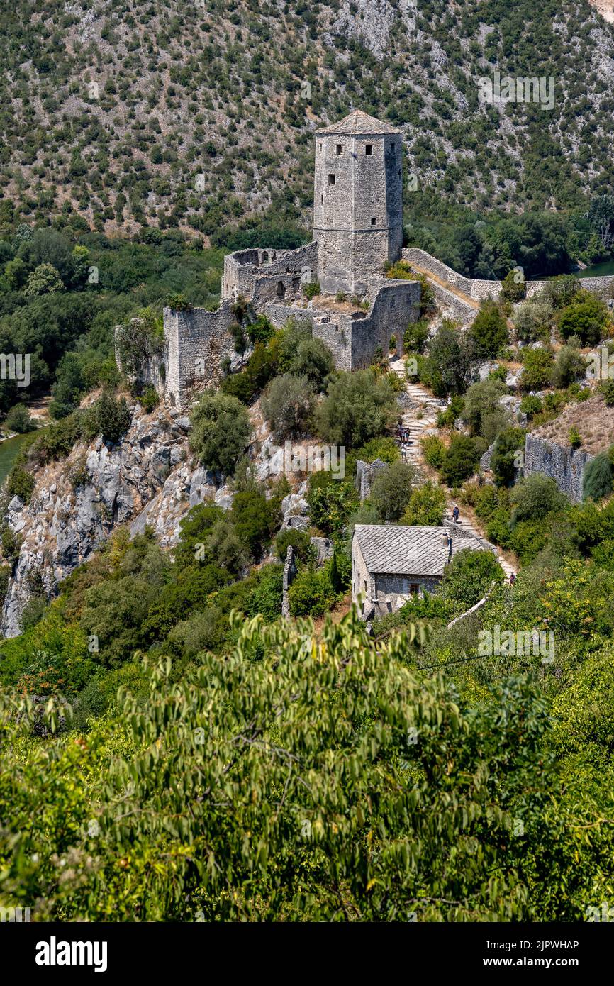 Dorf Pocitelj in Bosna und Herzegowina Stockfoto