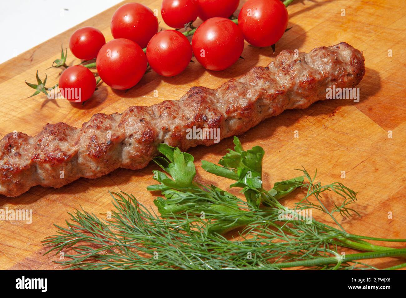 Grill, Fast Food, Kochen, Fast Food-Restaurantgerichte, Online-Handel, Stockfoto