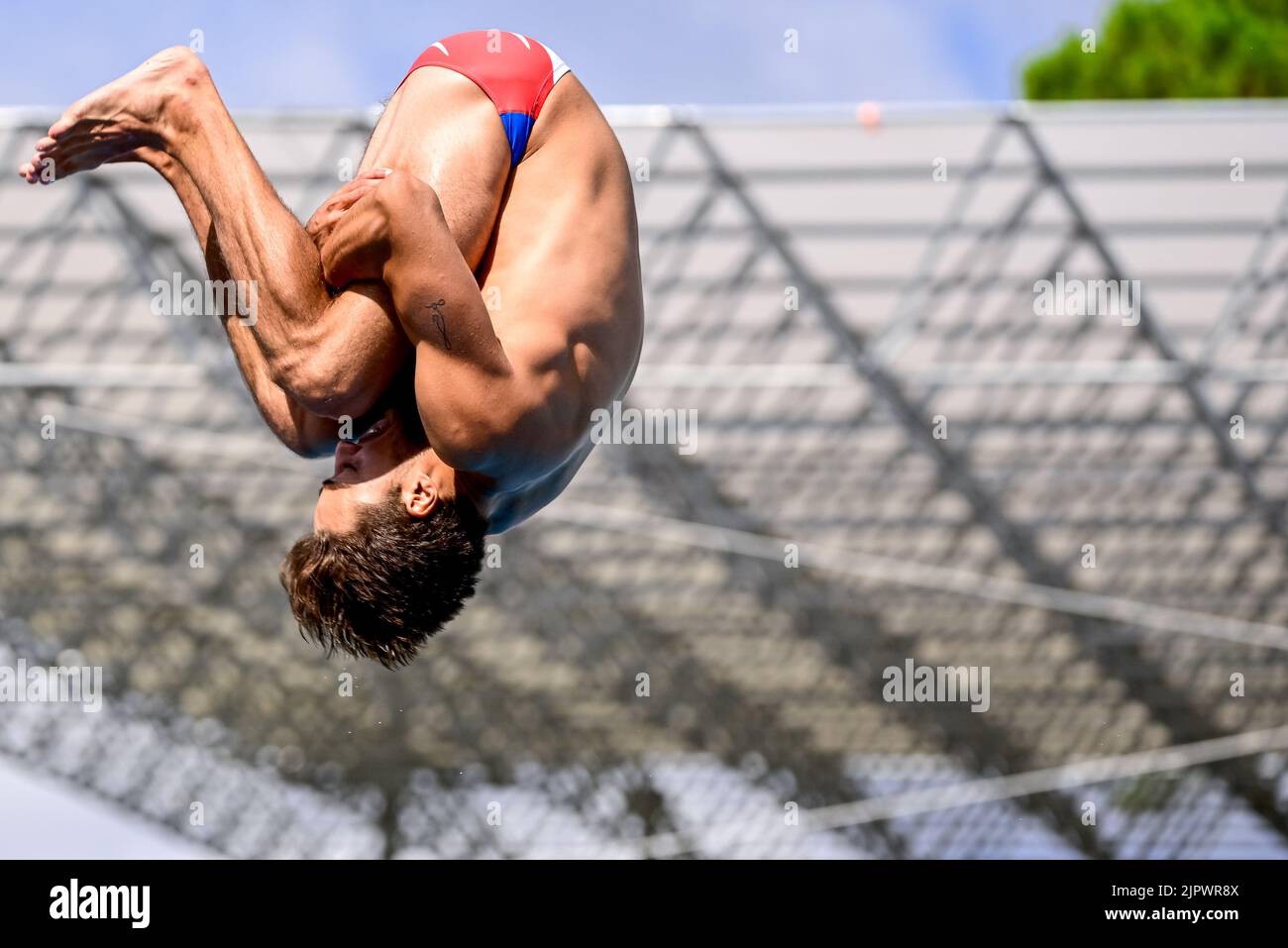 Rom, Italien. 20.. August 2022. BOUYER Jules FRA FRANCE3m Springboard Men Vorläufiges Tauchen Roma, 20/8/2022 Stadio del Nuoto XXVI len Europameisterschaften Roma 2022 Foto Diego Montano / Deepbluemedia / Insidefoto Stockfoto