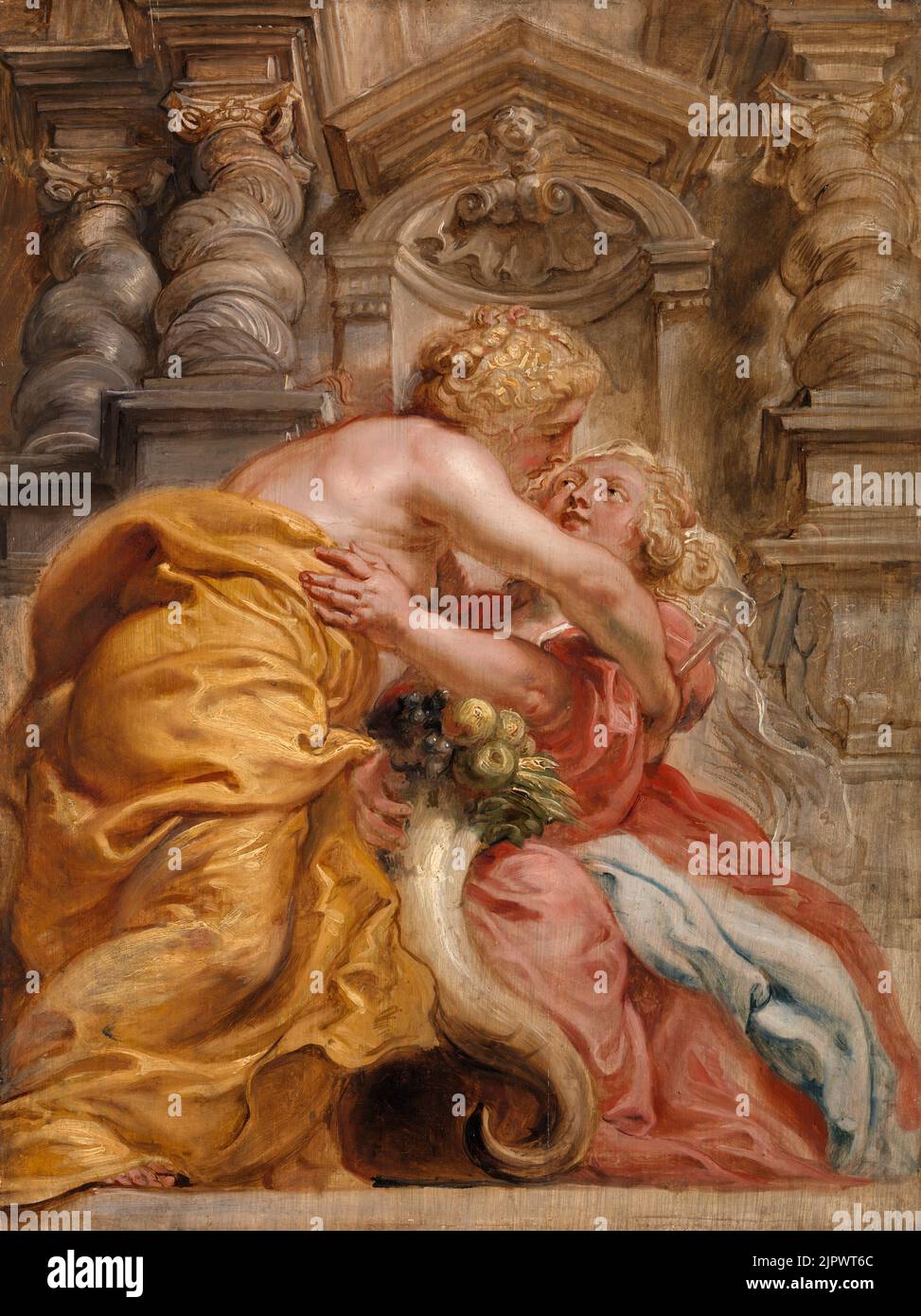 Frieden, Der Viel Umfasst. Sir Peter Paul Rubens. 1633 - 1634. Stockfoto