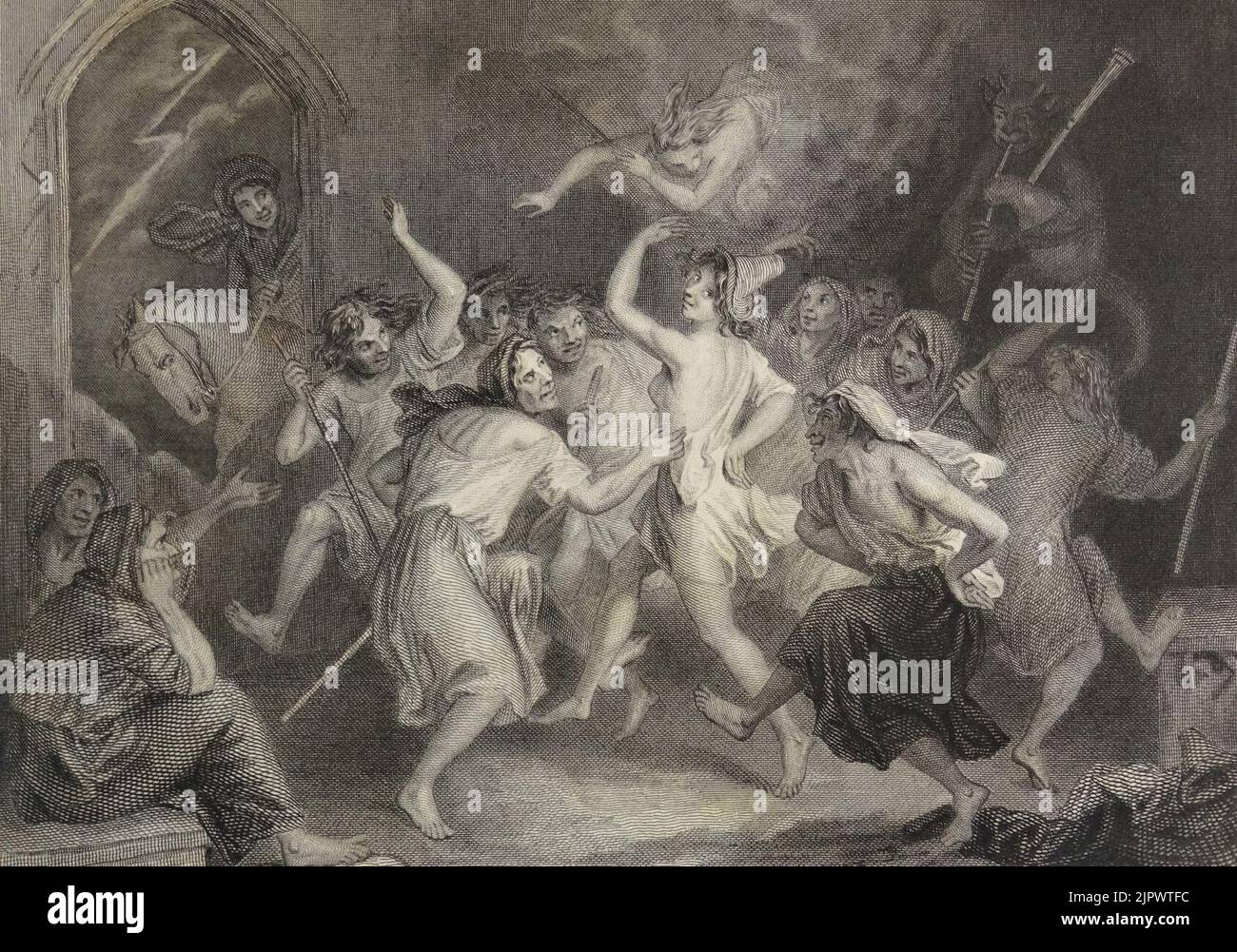 Die Hexen tanzen in Tam o'Shanter. 1838. George Tugend Stockfoto