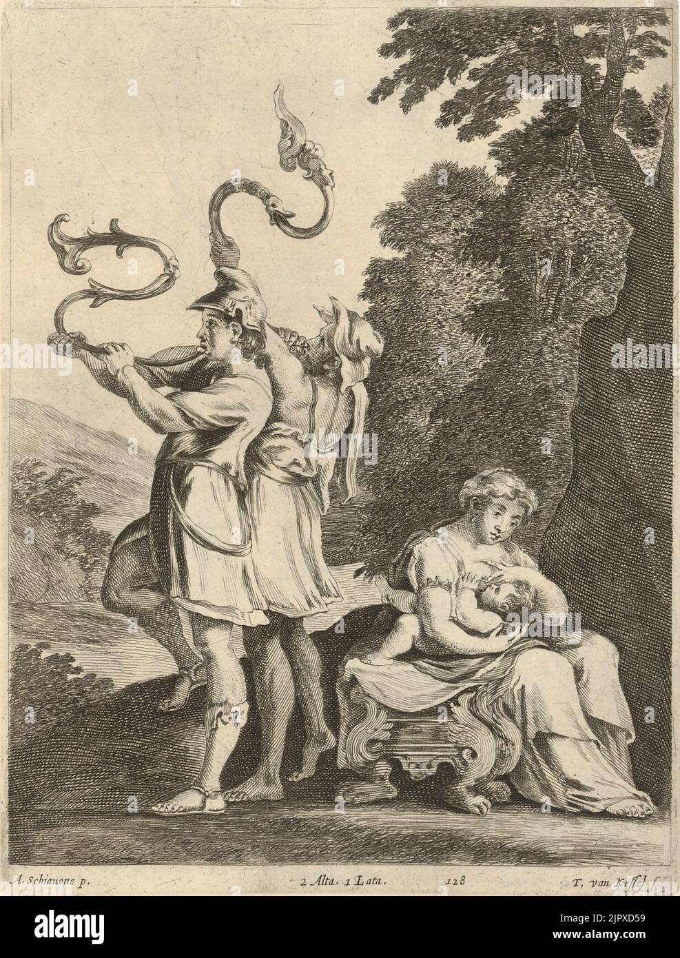 Theodor van Kessel - Jupiter genährt von Amalthea SVK-SNG.G 11965-129 Stockfoto