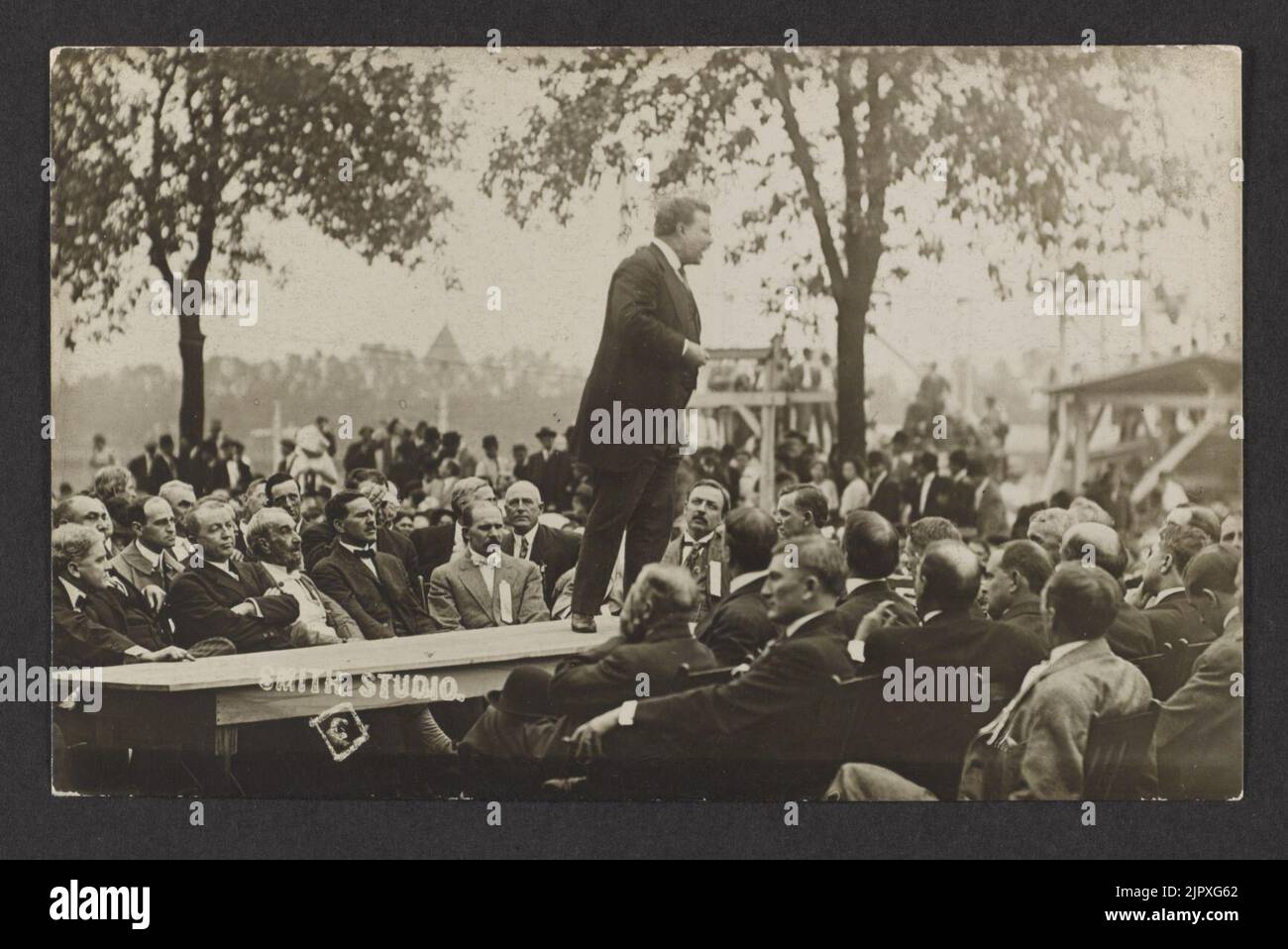 Theodore Roosevelt sprechen mit sitzenden Publikum Stockfoto