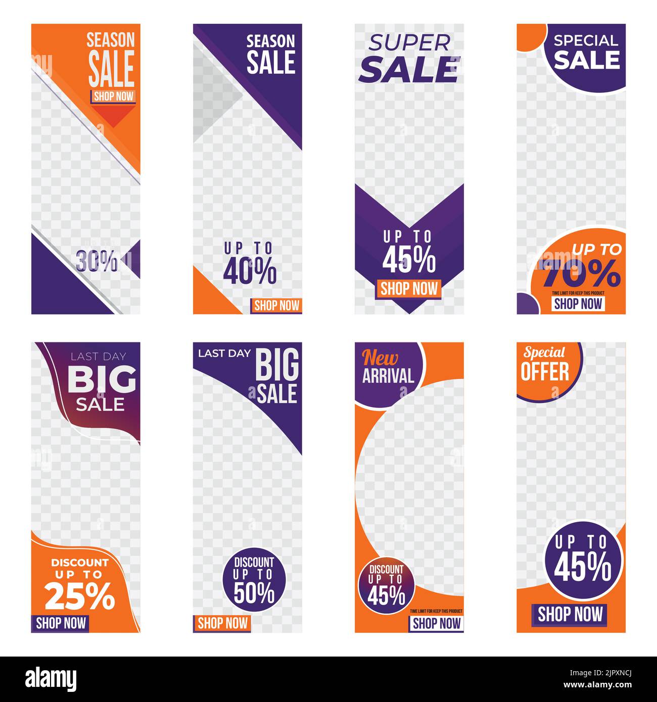 Verkauf vertikale Banner-Set-Design Stock Vektor