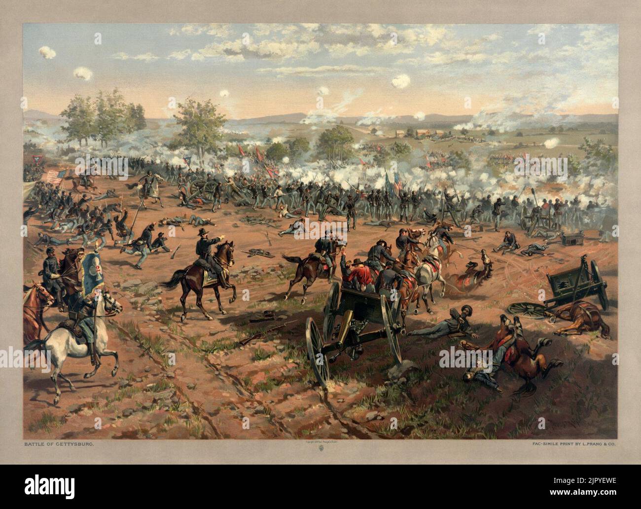 Thure de Thulstrup - L. Prang und Co. - Schlacht von Gettysburg - Restaurierung durch Adam Cuerden Stockfoto