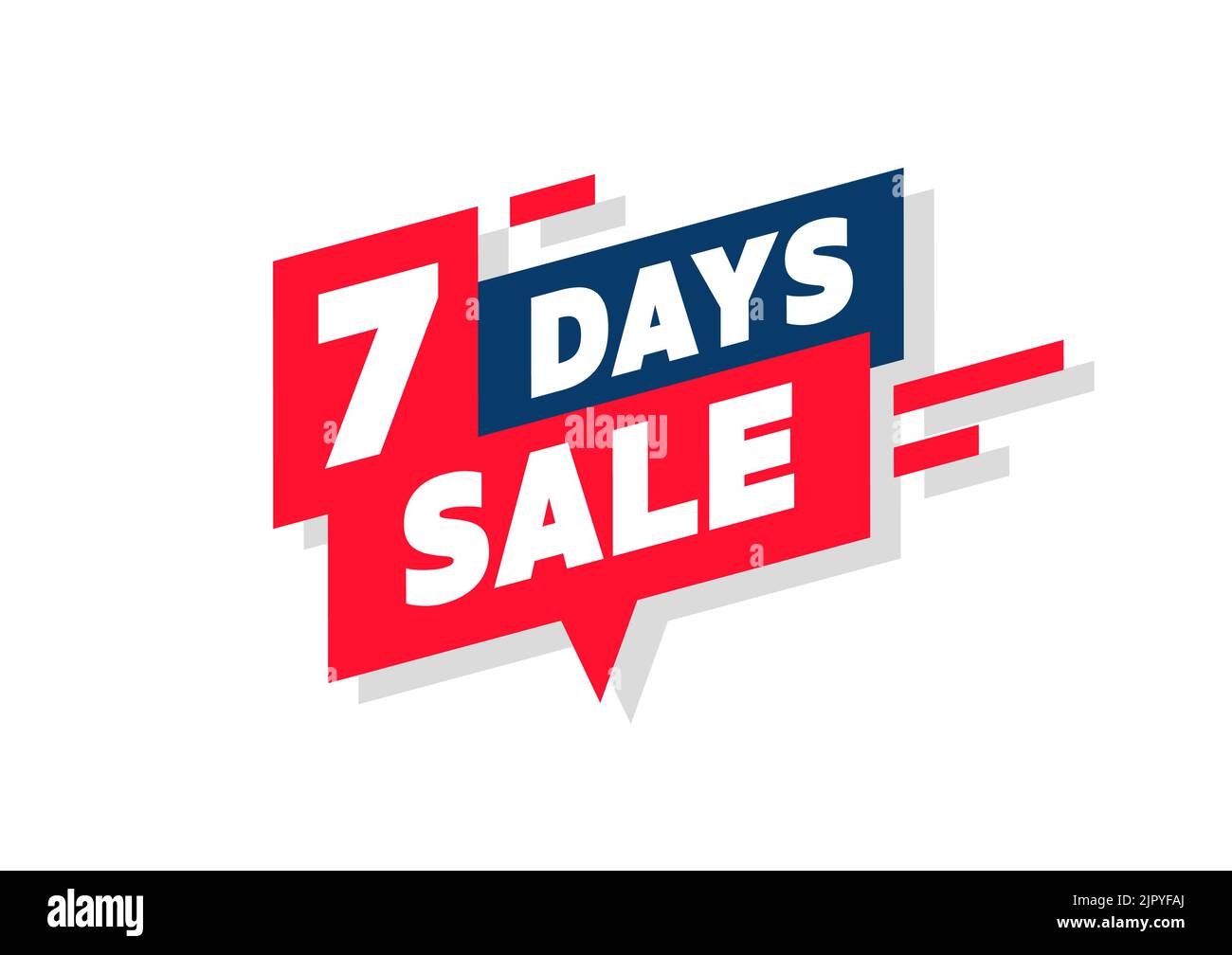 Werbebanner für 7 Tage. Stock Vektor