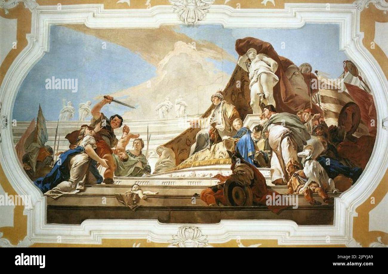 Tiepolo, Giovanni Battista - das Urteil des Salomo - 1726-1729 Stockfoto