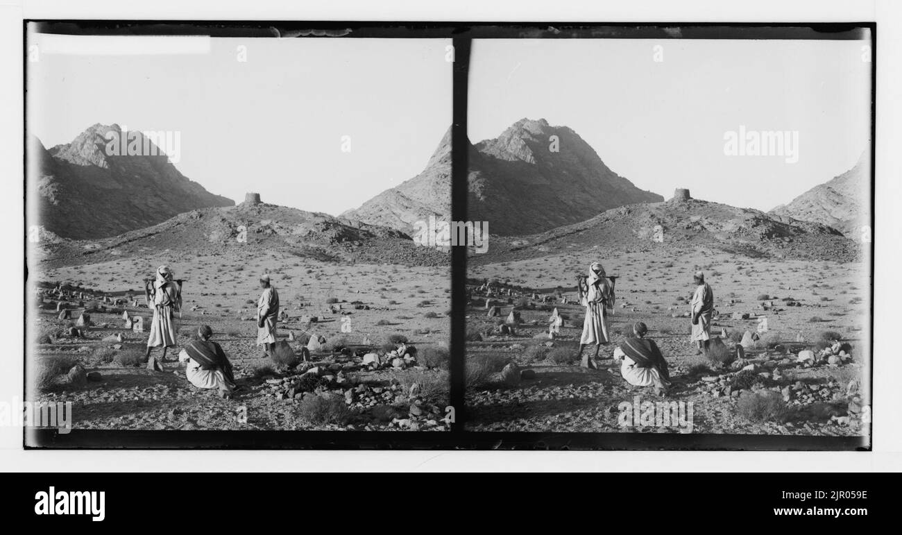Zum Sinai, über das Rote Meer, Tor, und Wady Hebran. Hügel von Aaron. Stockfoto