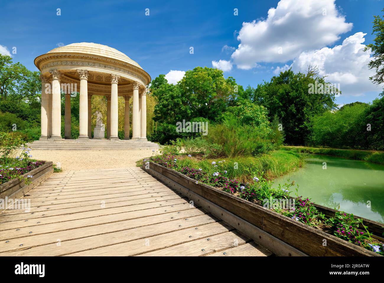 Das Schloss von Versailles. Paris Frankreich. Der Tempel der Liebe im Petit Trianon Stockfoto