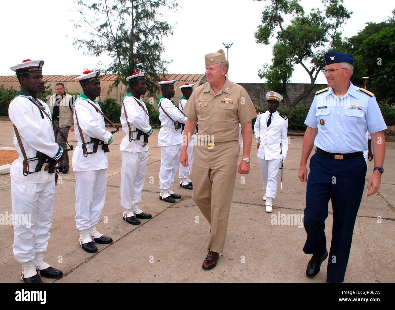 Togolesische Marine Ehrenwache 070521 Stockfoto