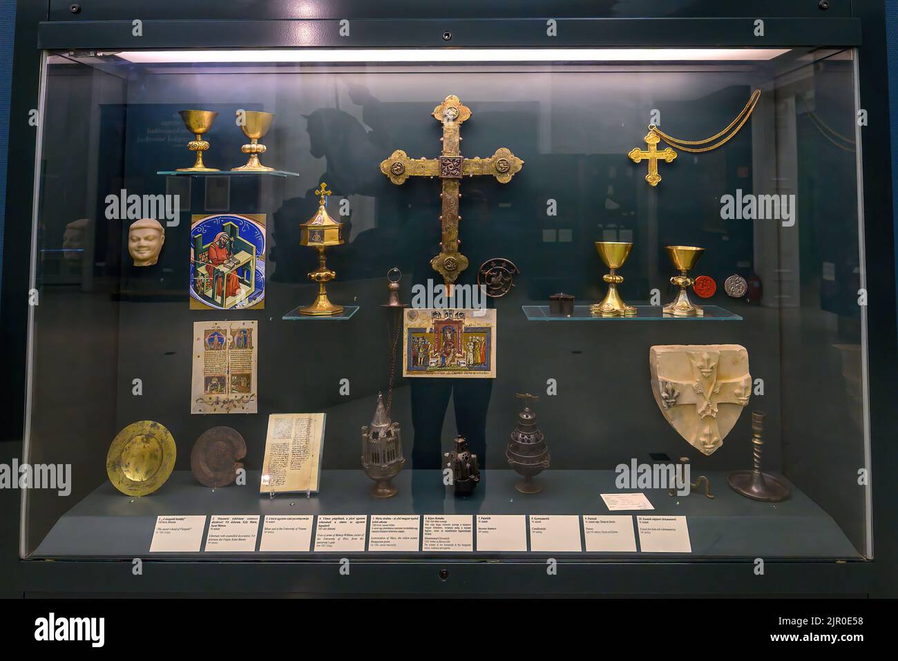 Budapest, Ungarn. Artefakte und Interieur des Ungarischen Nationalmuseums - Nationalmuseum für Geschichte, Kunst und Archäologie Stockfoto