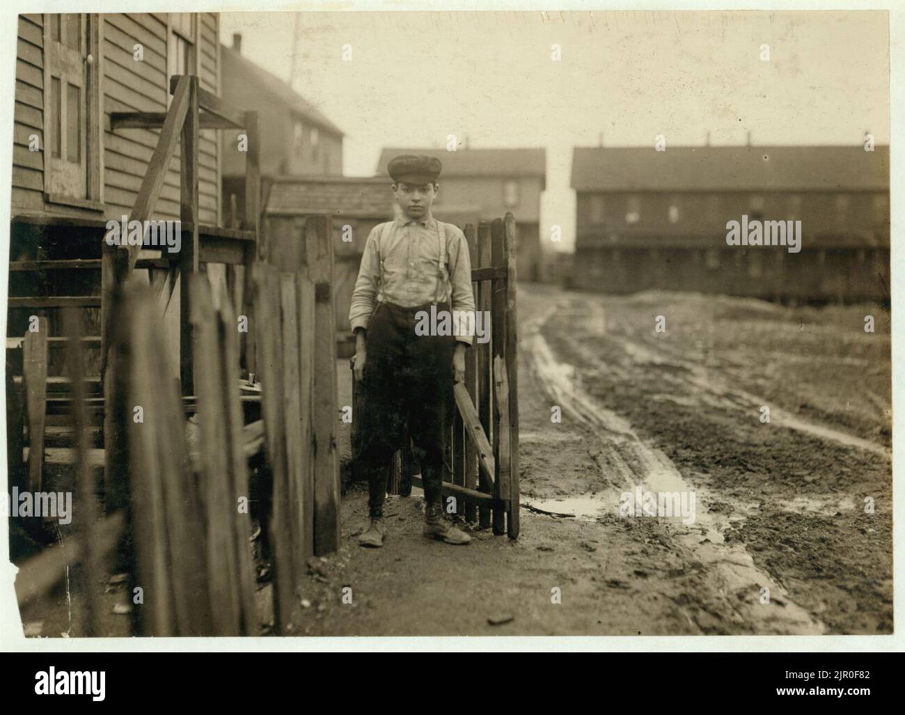 Tom Vitol (auch Dominick Dekatis genannt) 76 Parsonage Street, Hughestown Burough (d. h. Borough) arbeitet in Breaker -9. Wahrscheinlich unter 14. Stockfoto