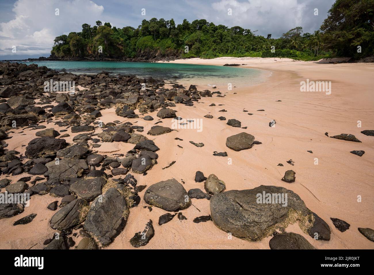 Tropischer Strand bei Ebbe, Las Perlas Archipel, Panama - Stock Photo Stockfoto