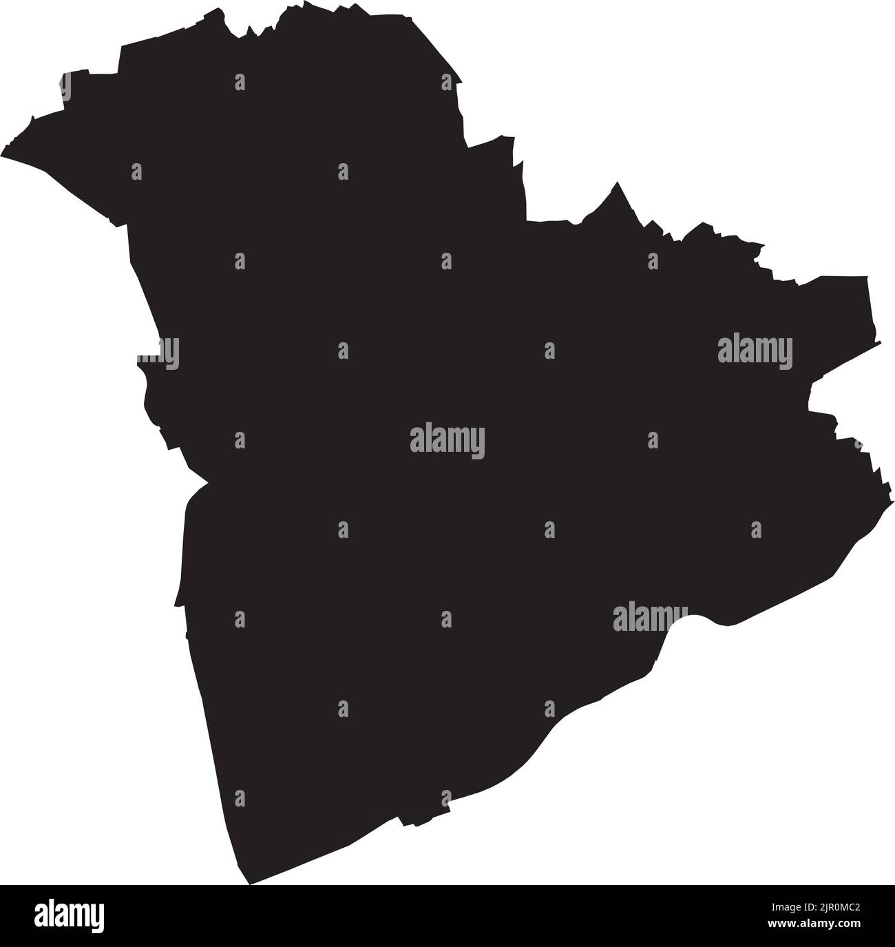 Schwarze Landkarte von RECKLINGHAUSEN, DEUTSCHLAND Stock Vektor